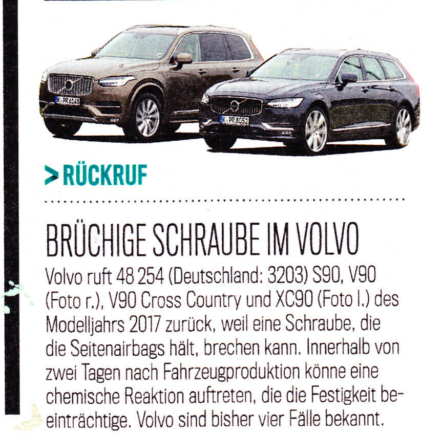 Testberichte & Ankündigungen zu Tests & Links zum S90/V90