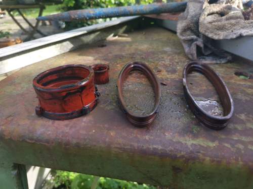Alte Dichtungen ern + grünen O-Ring