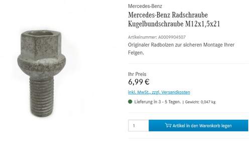 Radschraube
