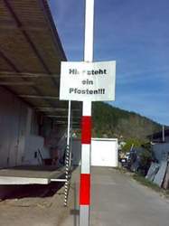 Ein-vollpfosten