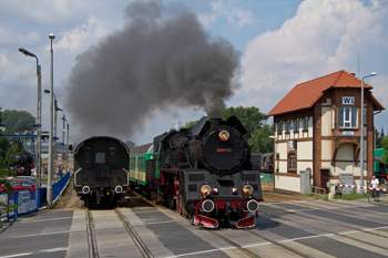 Personenzug nach Poznan am Stellwerk Wolsztyn