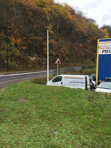 Unfallstelle von Weitem