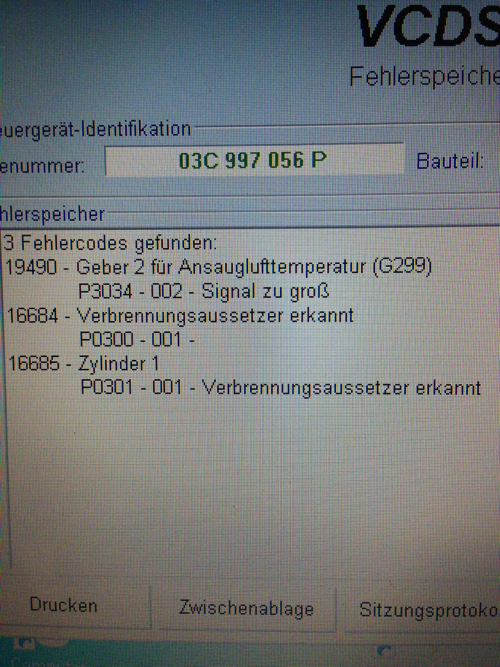 Touran 1.6 FSI Motor Problem, schafft VCDS Abhilfe?