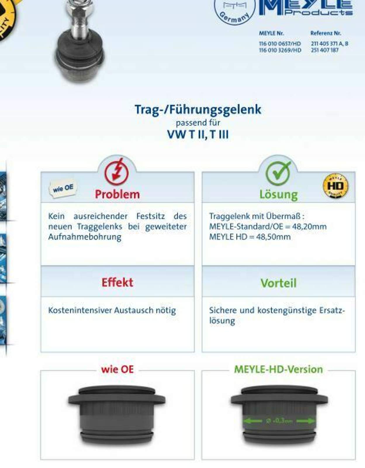 Trag-/Führungsgelenk MAPCO 49802 für Mercedes-Benz Chrysler E