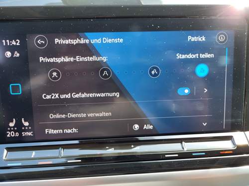 Gleich der erste EIntrag Car2X