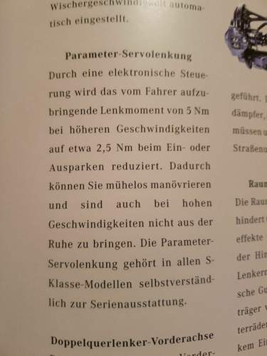 Parameterlenkung W140