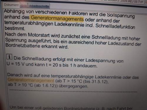 W204 Beschreibung Generatormanagement