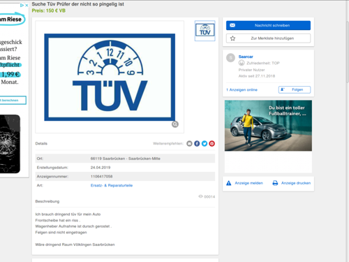 Suche Tüv Prüfer der nicht so pingelig i