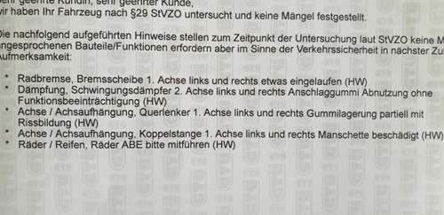 TÜV Bericht