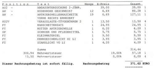 Rechnung