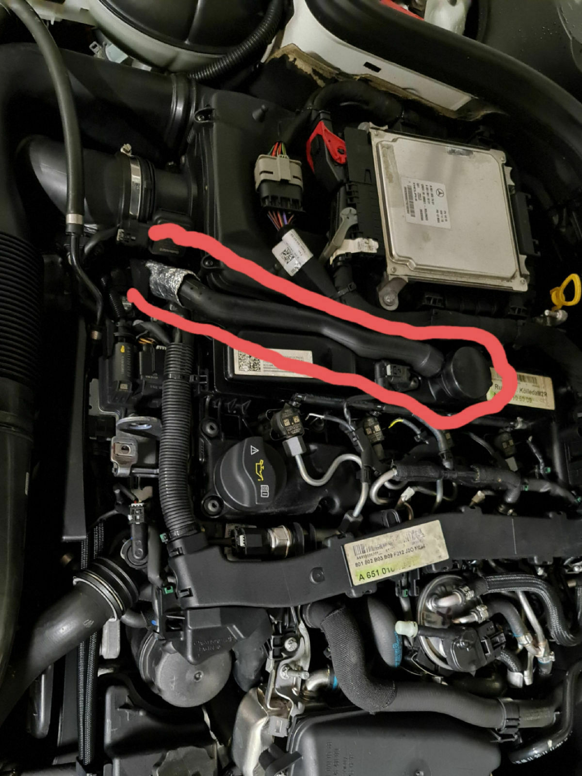 Turbo pfeift bei beschleunigen