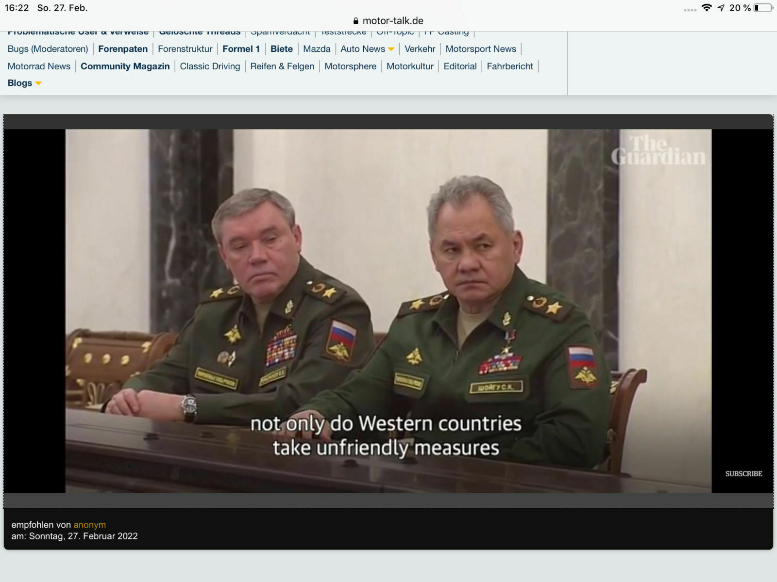 Ukraine / Russland —>> was ist da los?