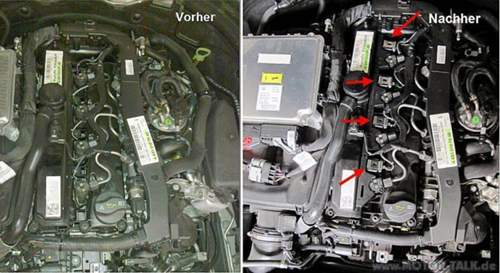 Rechts neue Adapterleitung