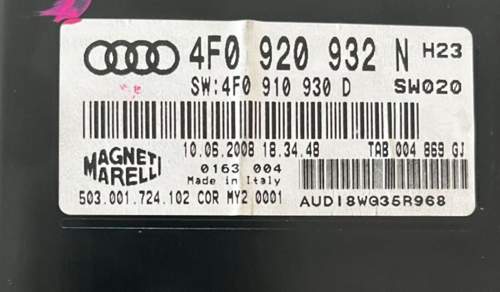 RS6 4F Tacho 4F0 920 932 N SW020
