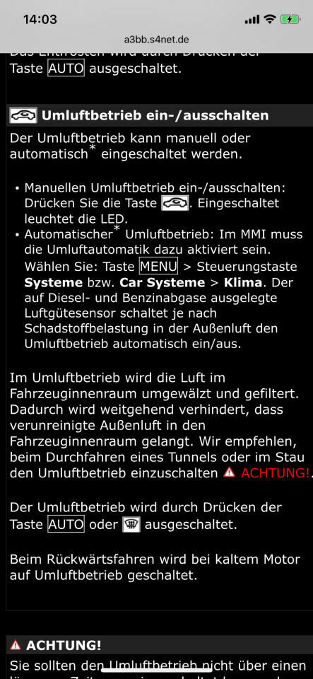 Umluftautomatik