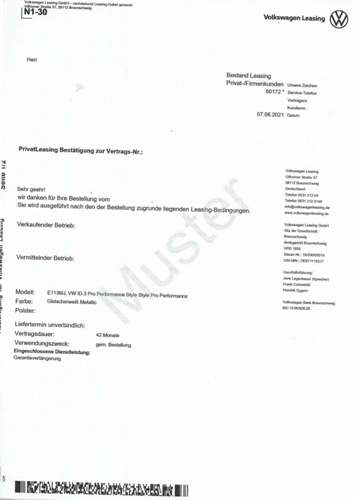 Muster-leasing-bestaetigung
