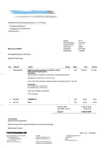 Rechnung Radsatz