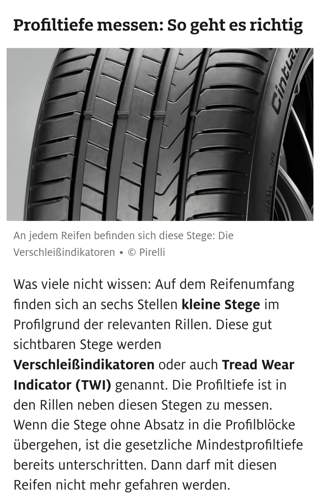 Profiltiefe richtig messen