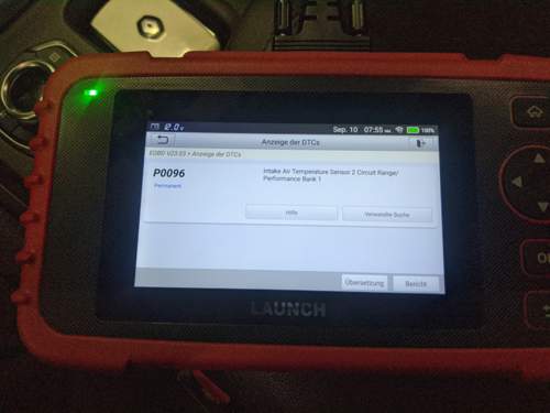 Launch Diagnose mit Fehler P0096