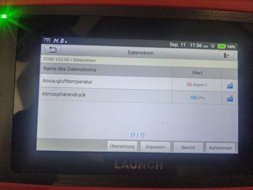 Messung Temp. und Druck