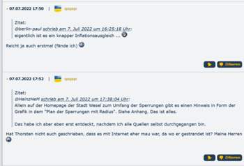 Zwei-posts-hintereinander