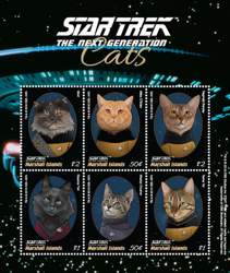 Marshall-islands-star-trek-the-next-generation-cats-postage-stamps