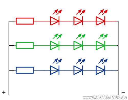 Led-reihen-in-parallelschaltung