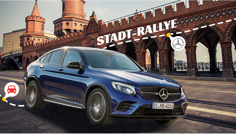 Zehn MOTOR-TALKer rätseln sich am Samstag durch Berlin - unter anderem im neuen GLC Coupé