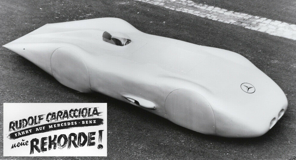 Auf öffentlichen Straßen ist Rudolf Caracciola bis heute der schnellste Mann der Welt. Der Mercedes-Benz W125 Stromlinienrennwagen war sein Auto.
