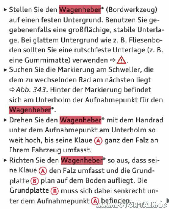 Unterbodenschutz durch Wagenheber beschädigt