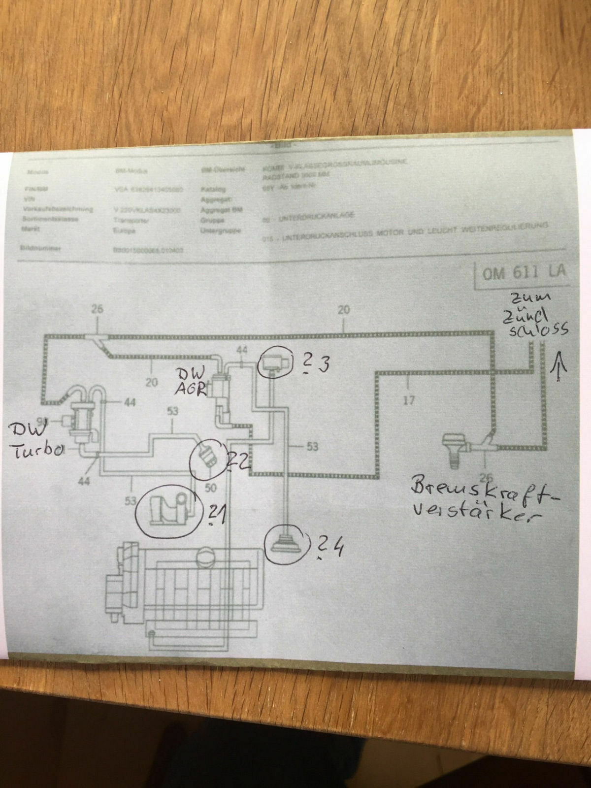 Unterdruckschläuche Plan
