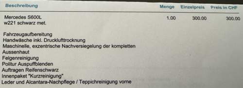 Durchgeführte Arbeiten
