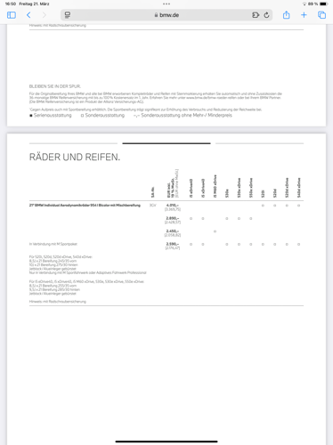 Preisliste März 2025