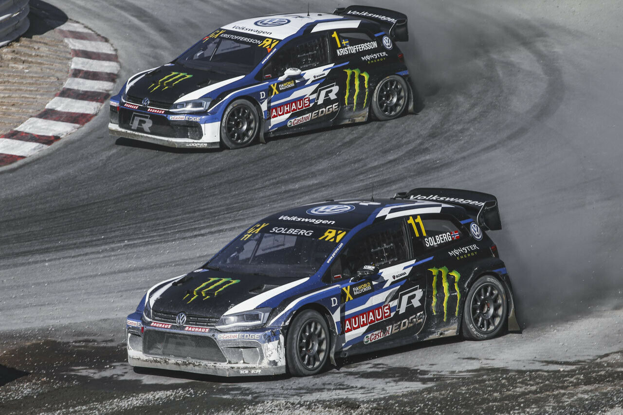 Parallelflug: Johan Kristoffersson und Petter Sollberg quer im Drift