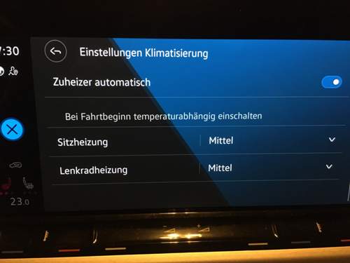 Klimaeinstellungen