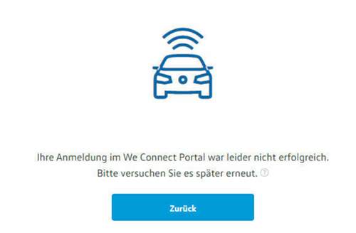 We Connect Fehlermeldung Login 12.06.202