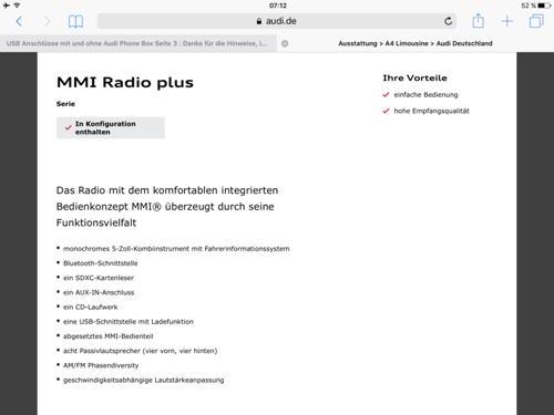 MMI Radio plus