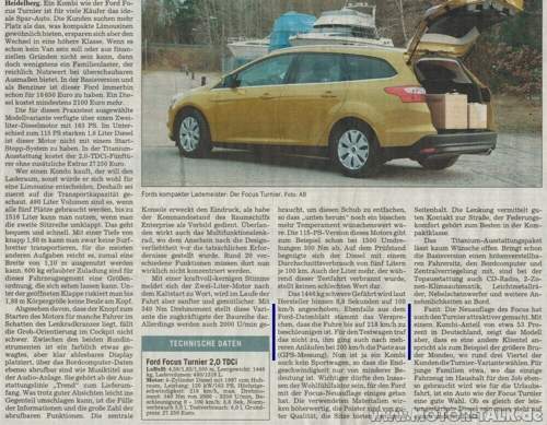 Ford Focus Turnier Test