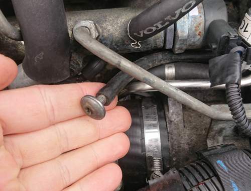 Torx-Schraube im Schlauch?