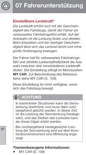 V70iii schwimmt bzw. Lenkung "unpräzise"