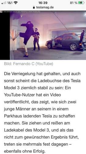 Ladekabel treten