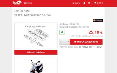 Feste Antriebsscheibe