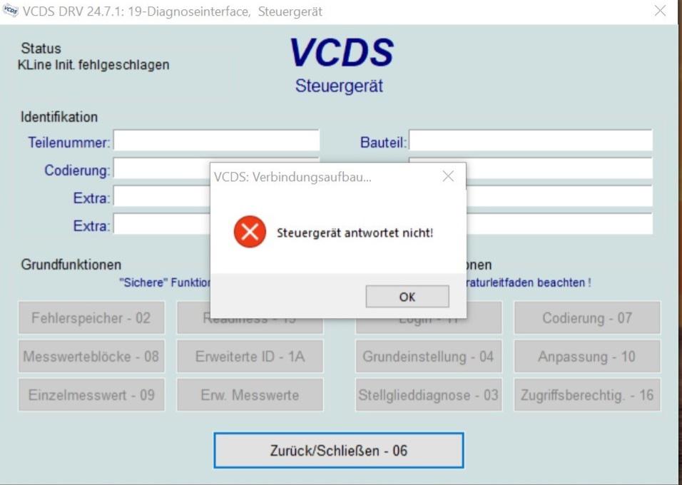 VCDS - Gateway nicht unterstützt