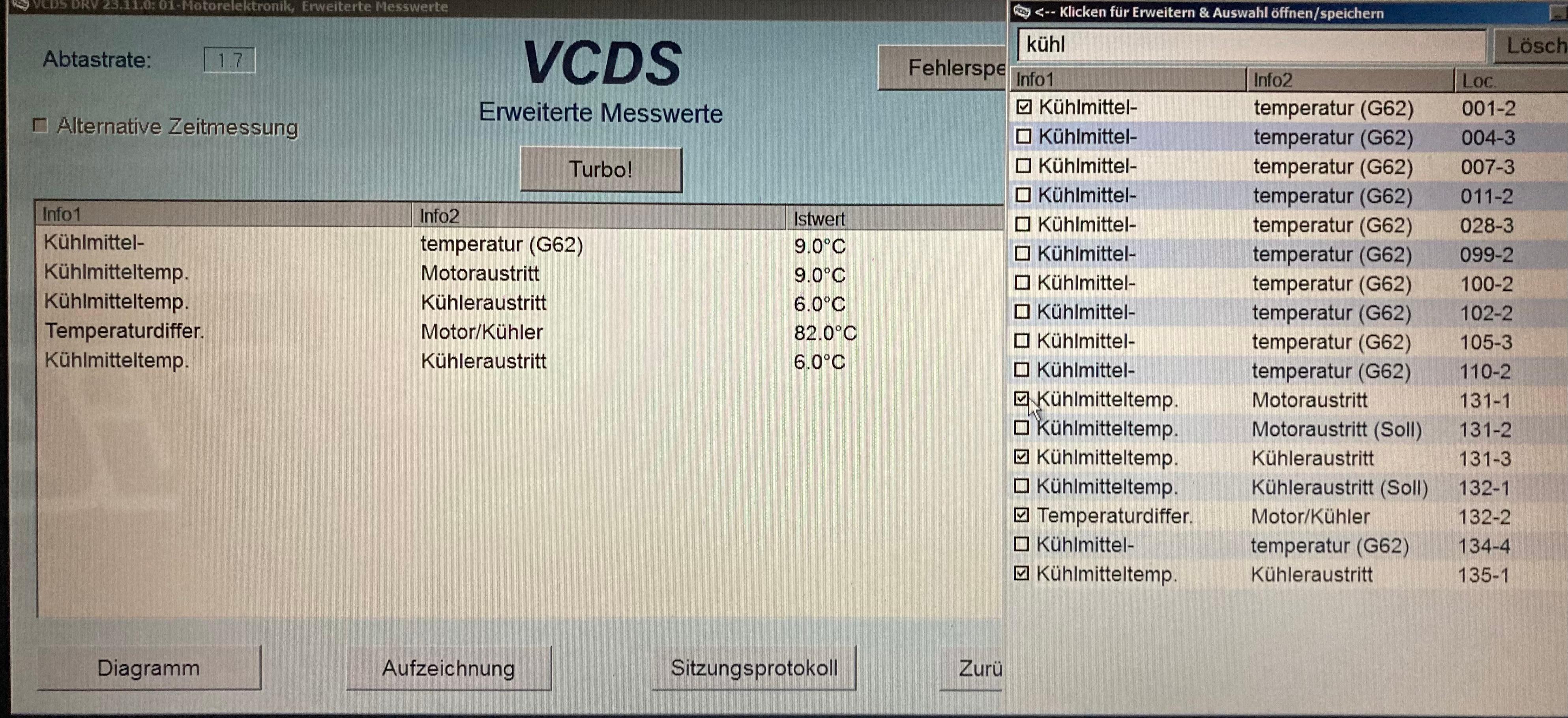 VCDS - Zweiter Geber für Temperatur nicht zu finden (G83)