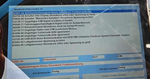 Fehlerliste