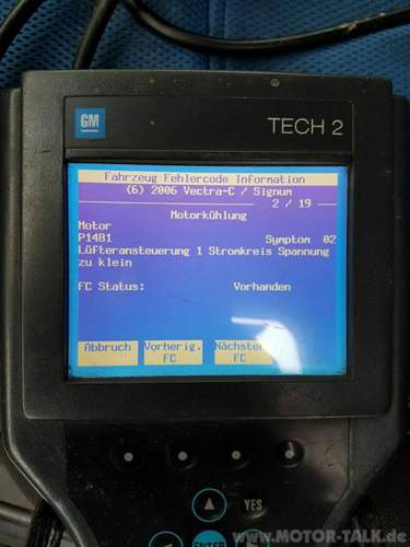 Tech2 Fehlercode