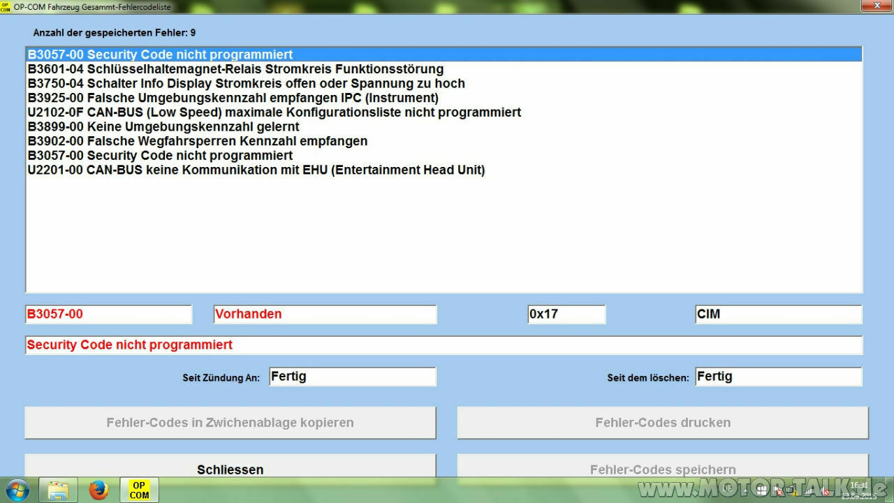 Vectra C, diverse Fehlercodes, anderes Radio schuld?