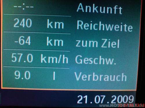 Durchschnittsverbrauch 9,0l ca. 400km