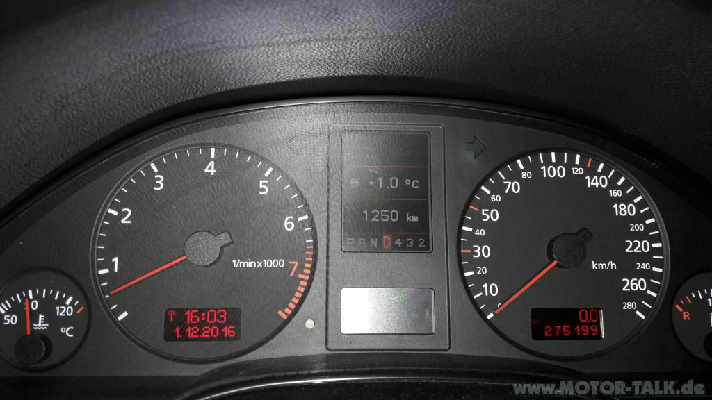 Verbrauch und maximale Rest-Reichweiten im A8-D2