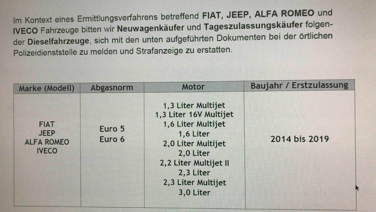 Verdacht auf unzulässige Abschalteinrichtung - Durchsuchungen bei Fiat und Iveco